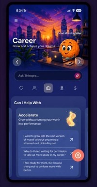 Career dimension in the Thinqee app