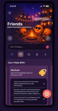 Friends dimension in the Thinqee app